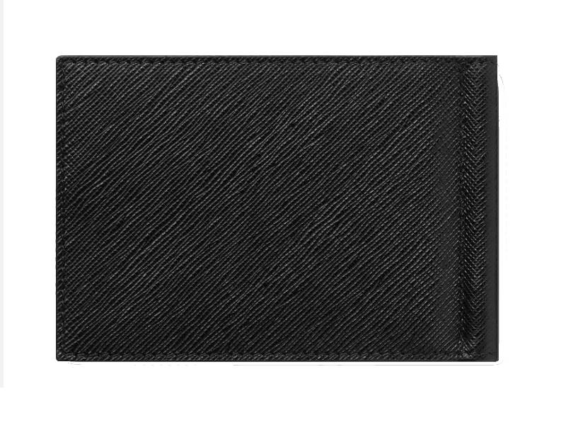 WALLET 6CC WITH MONEY CLIP BLACK SARTORIAL MONTBLANC 130316